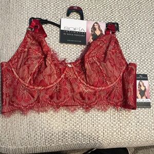 Sofia Intimates by Sofia Vergara Eyelash bustier Red Size 36B New with Tags